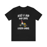 Just A Boy Who Loves Garden Gnomes Shirt, Garden Gnome Lover Shirt, Garden Gnome  Shirt, Garden Gnome Lover Gift, Animal Adult Kids T-Shirt Image 1