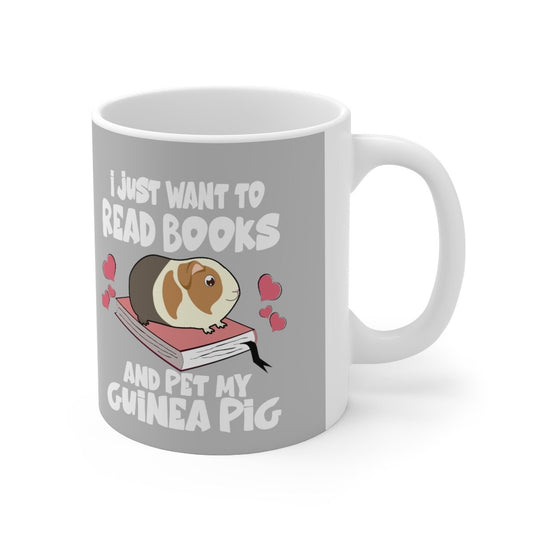 Read Books And Pet My Guinea Pig Coffee Mug - guinea pig print design