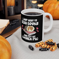 Read Books And Pet My Guinea Pig Coffee Mug - guinea pig print design