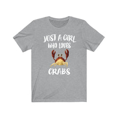 Just A Girl Who Loves Crabs Shirt - crab print design