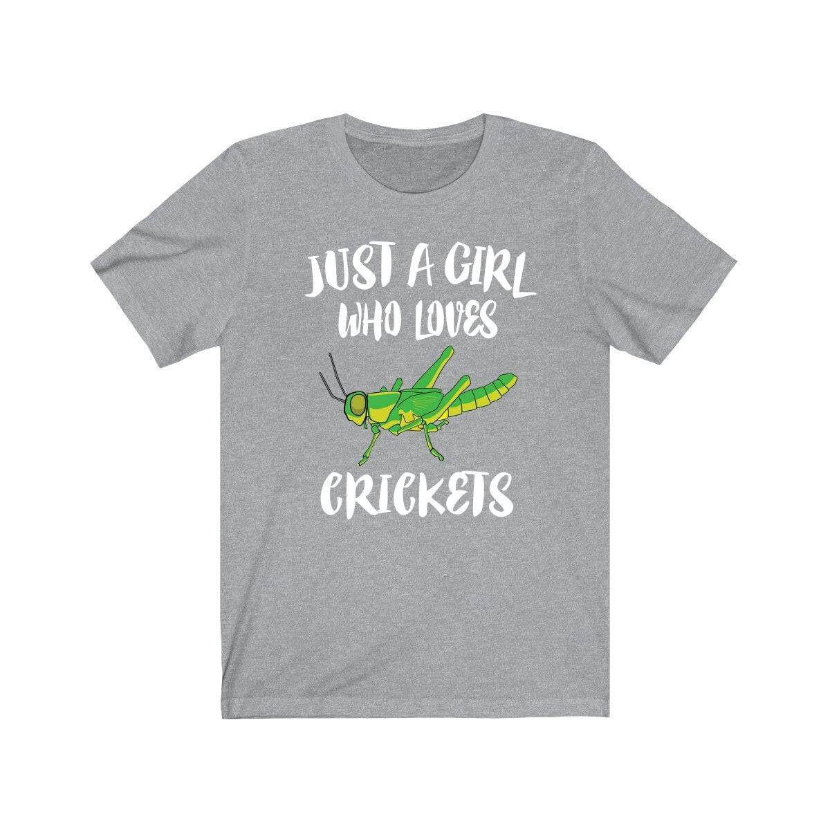 Just A Girl Who Loves Crickets Shirt, Cricket Lover Shirt, Cricket Lover Gift, Cricket Shirt, Animal Adult Toddler Kids T-Shirt Image 2