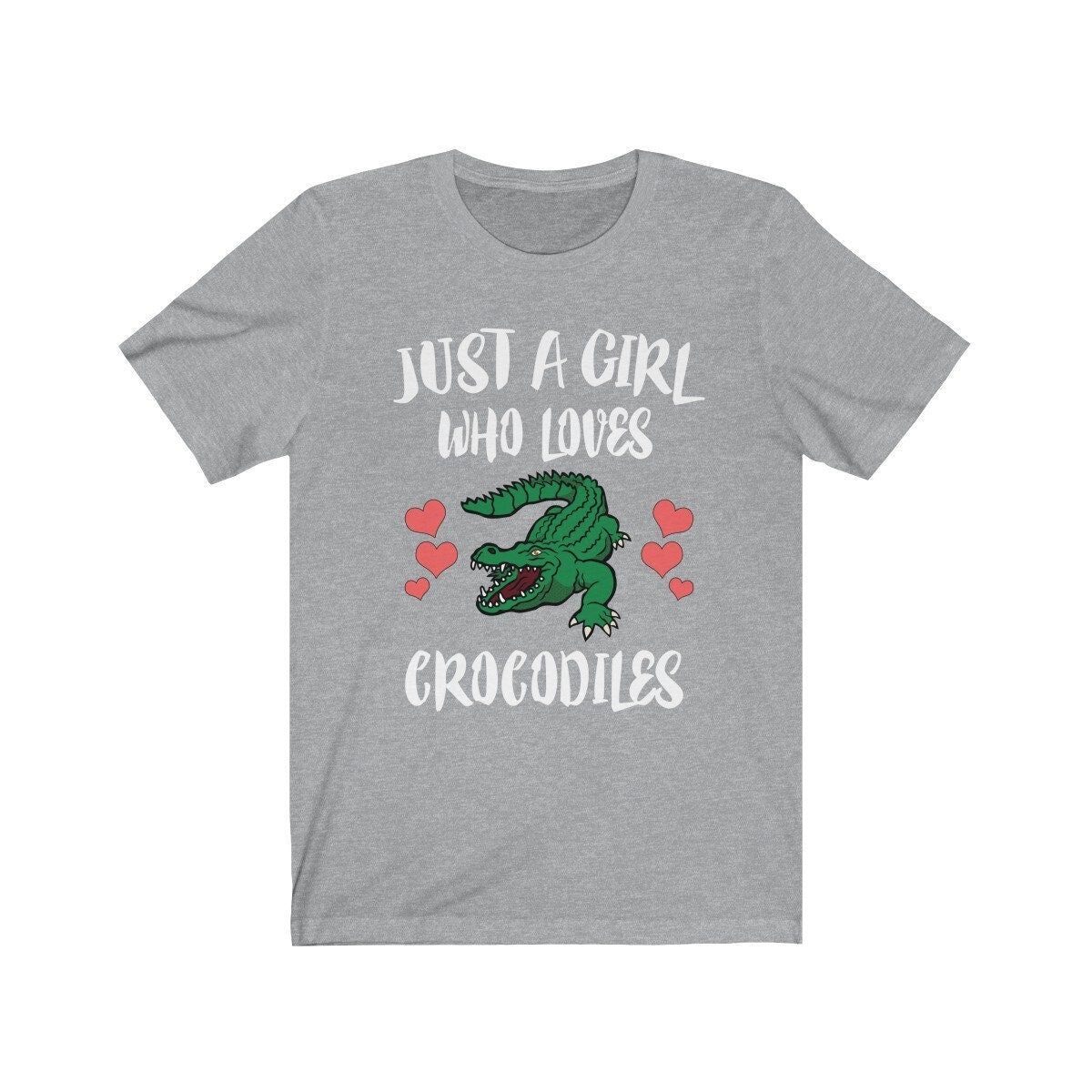 Just A Girl Who Loves Crocodiles Shirt, Crocodile Lover Shirt, Crocodile Lover Gift, Crocodile Shirt, Animal Adult Toddler Kids T-Shirt Image 2