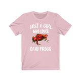 Just A Girl Who Loves Dart Frogs Shirt, Dart Frog Lover Shirt, Dart Frog Lover Gift, Frog Shirt, Animal Adult Toddler Kids T-Shirt Image 3