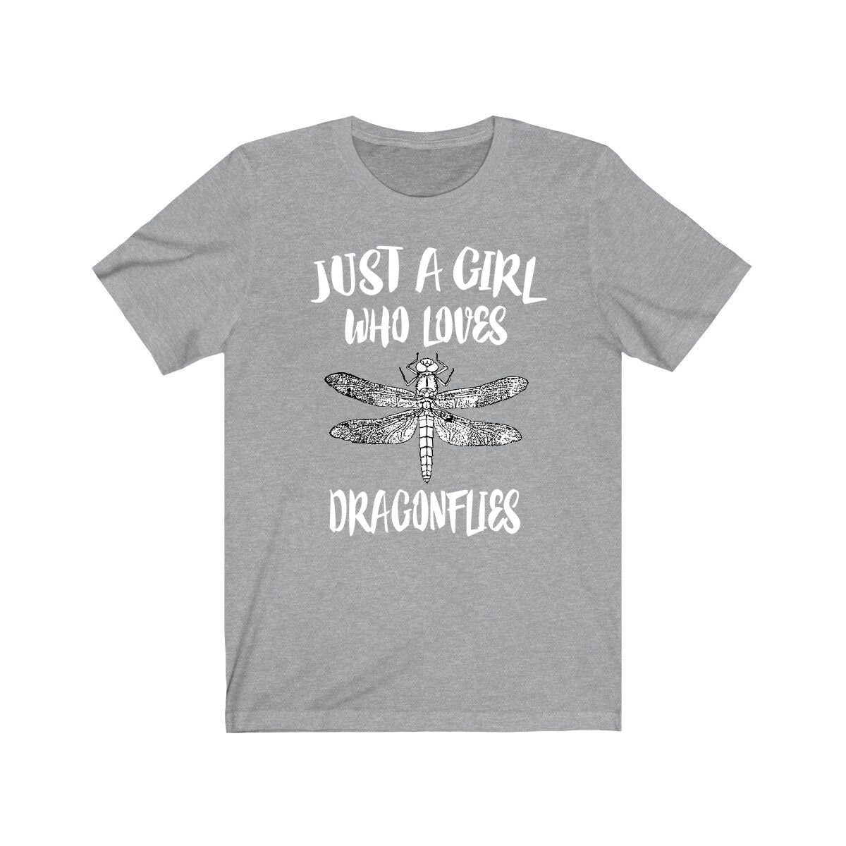 Just A Girl Who Loves Dragonflies Shirt, Dragonfly Lover Shirt, Dragonfly Lover Gift, Dragonfly Shirt, Animal Adult Toddler Kids T-Shirt Image 2