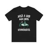 Just A Boy Who Loves Hammerheads Shark Shirt, Hammerhead Shark Lover Shirt, Shark Shirt, Shark Lover Gift, Animal Adult Kids T-Shirt Image 3