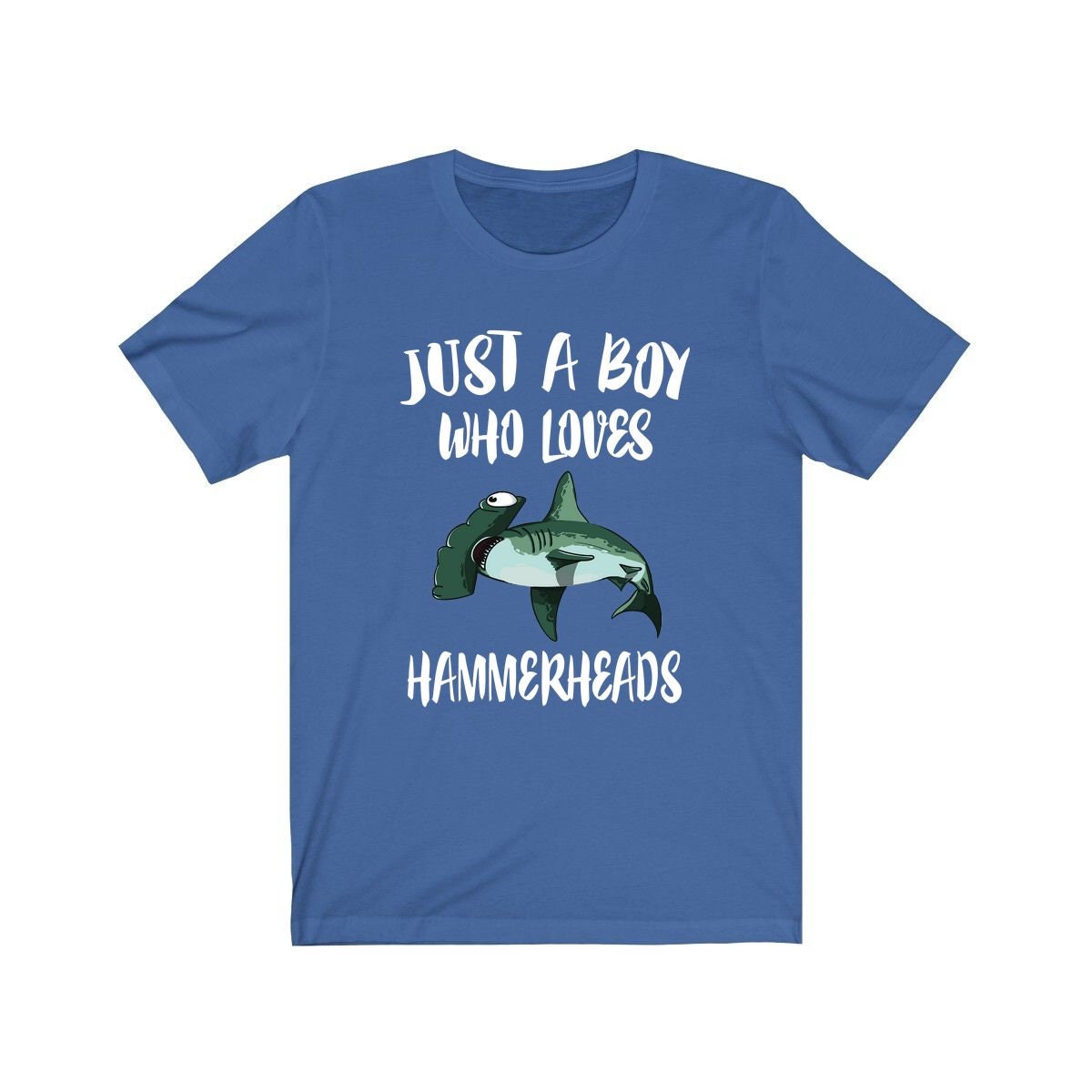Just A Boy Who Loves Hammerheads Shark Shirt, Hammerhead Shark Lover Shirt, Shark Shirt, Shark Lover Gift, Animal Adult Kids T-Shirt Image 1