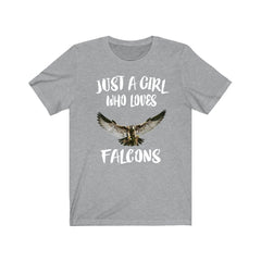 Just a girl who loves falcons fastest raptor bird of prey tee
