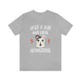 Just A Boy Who Loves Hamsters Shirt, Hamster Lover Shirt, Hamster Shirt, Hamsters Lover Gift, Animal Adult Kids T-Shirt Image 3