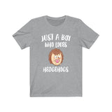 Just A Boy Who Loves Hedgehogs Shirt, Hedgehog Lover Shirt, Hedgehog Shirt, Hedgehog Lover Gift, Animal Adult Kids T-Shirt Image 2