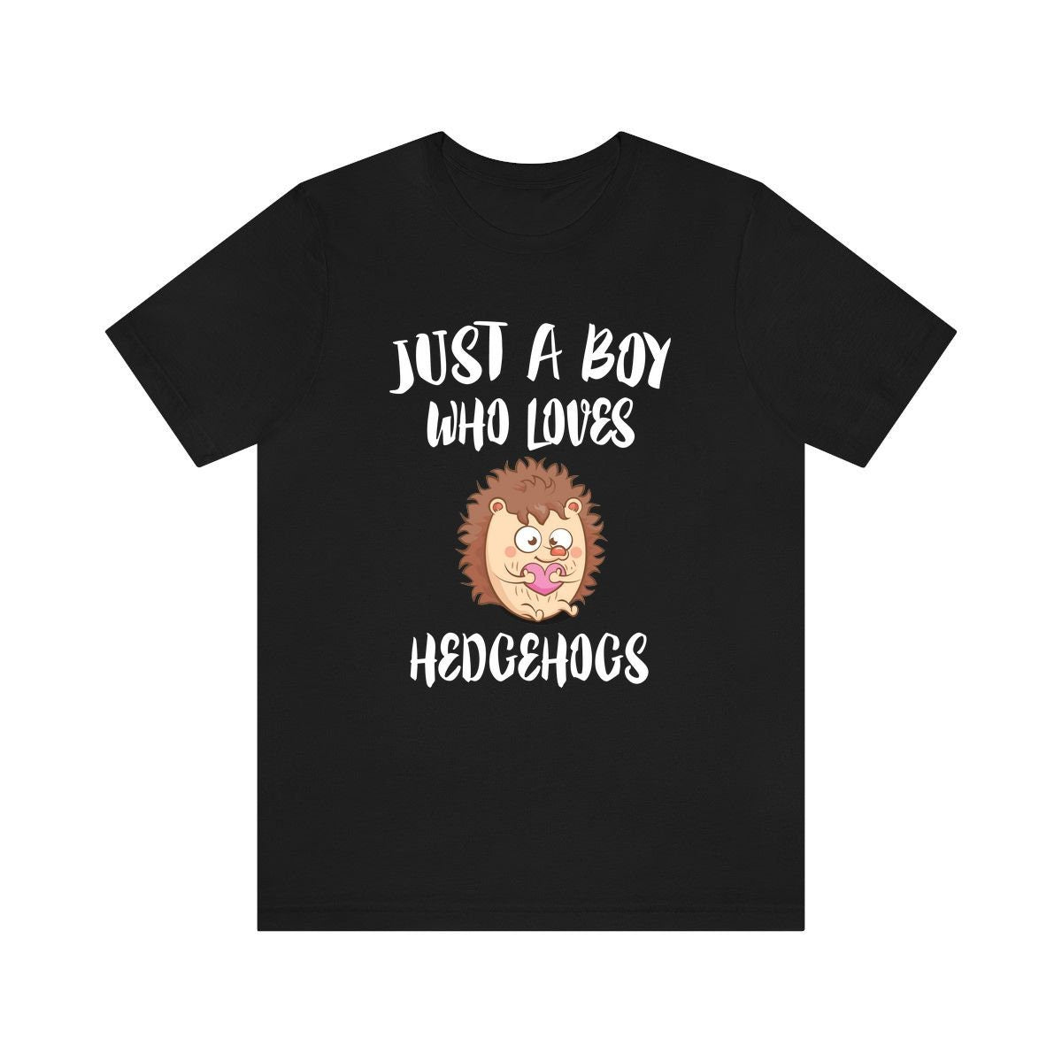 Just A Boy Who Loves Hedgehogs Shirt, Hedgehog Lover Shirt, Hedgehog Shirt, Hedgehog Lover Gift, Animal Adult Kids T-Shirt Image 1