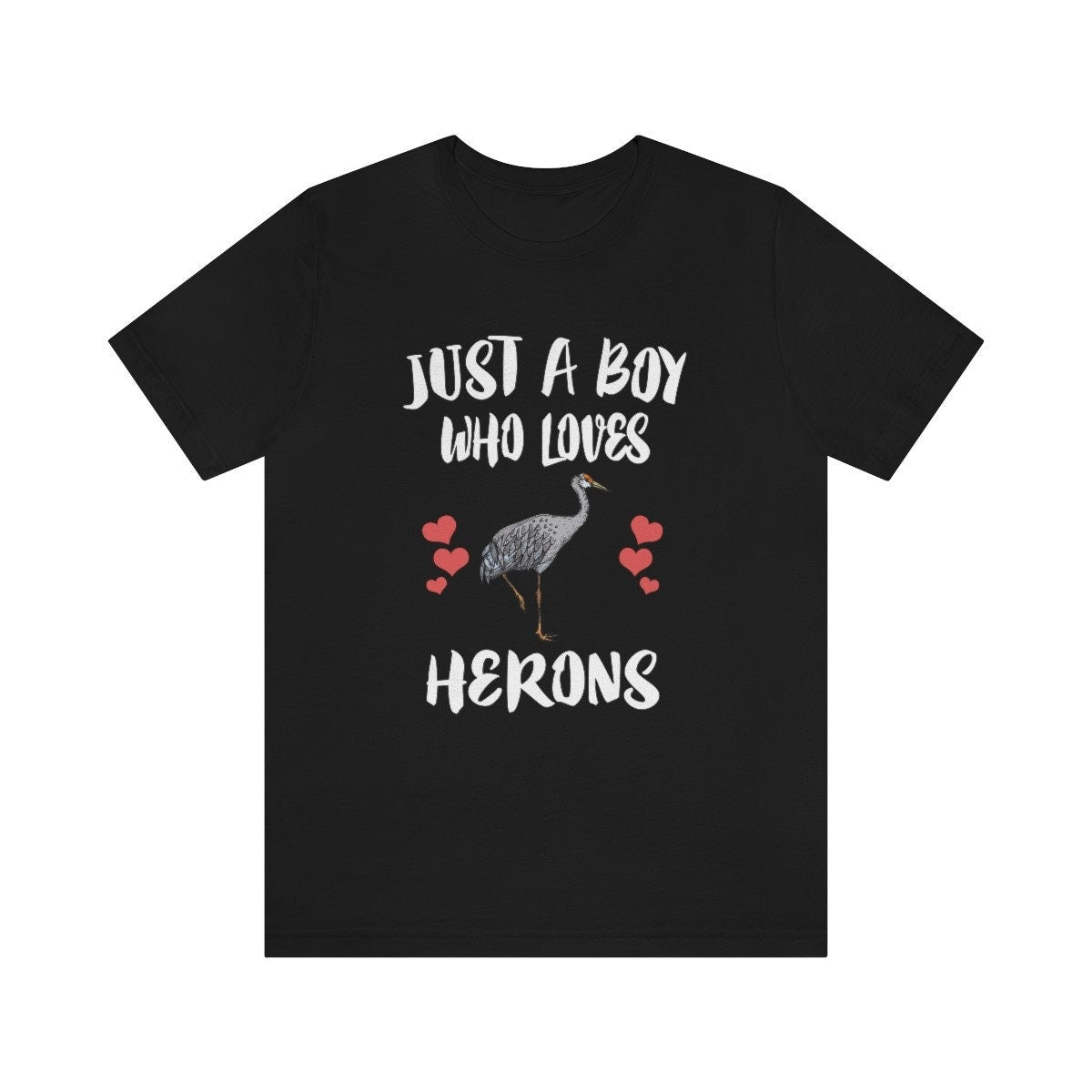 Just A Boy Who Loves Herons Birds Shirt, Heron Lover Shirt, Birding Shirt, Heron Lover Gift, Animal Adult Kids T-Shirt Image 2