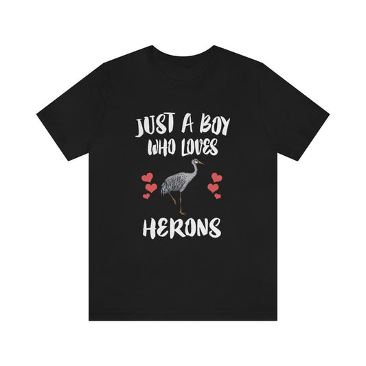 Just A Boy Who Loves Herons Birds Shirt - heron print design