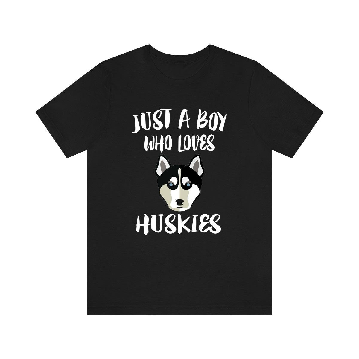 Just A Boy Who Loves Huskies Dogs Shirt - Siberian Husky print design