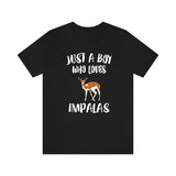 Just A Boy Who Loves Impalas Shirt, Impala Lover Shirt, Impala Shirt, Impala Lover Gift, Animal Adult Kids T-Shirt Image 1