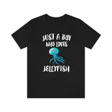 Just A Boy Who Loves Jellyfish Shirt, Jellyfish Lover Shirt, Jellyfish Shirt, Jellyfish Lover Gift, Animal Adult Kids T-Shirt Image 1
