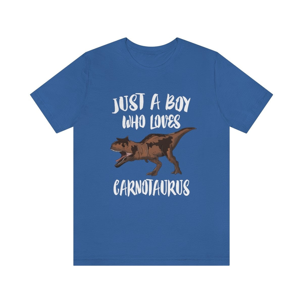 Just A Boy Who Loves Carnotaurus Dinosaur Shirt, Carnotaurus Shirt, Dinosaur Shirt, Carnotaurus Lover Gift, Animal Adult Kids T-Shirt Image 3