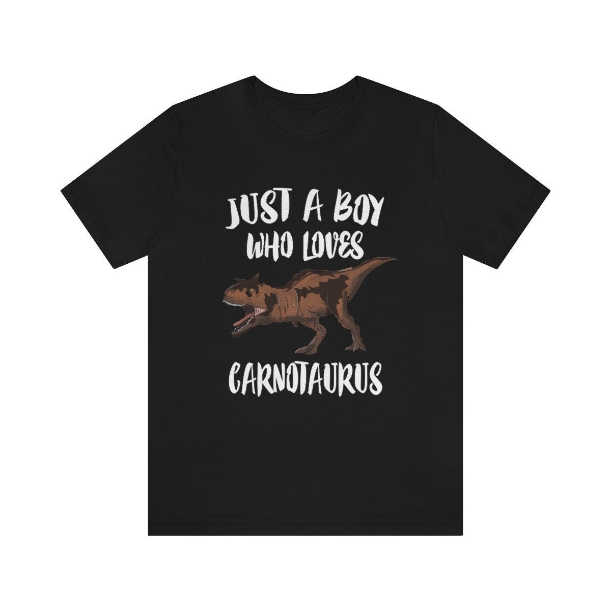 Just A Boy Who Loves Carnotaurus Dinosaur Shirt, Carnotaurus Shirt, Dinosaur Shirt, Carnotaurus Lover Gift, Animal Adult Kids T-Shirt Image 2