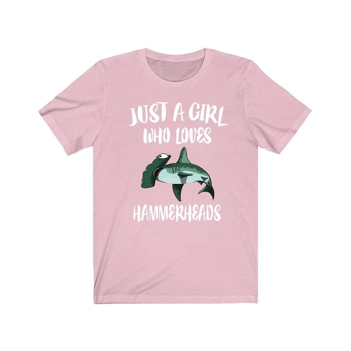Just A Girl Who Loves Hammerheads Sharks Shirt, Shark Lover Shirt, Sharks Lover Gift, Shark Shirt, Sharks Tee, Animal Adult Kids T-Shirt Image 3