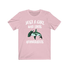 Just A Girl Who Loves Hammerhead Sharks Shirt - hammerhead shark print design