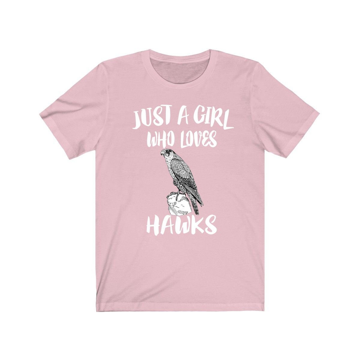 Just A Girl Who Loves Hawks Birds Shirt, Hawk Lover Shirt, Hawk Lover Gift, Birding Shirt, Hawk Tee, Animal Adult Kids T-Shirt Image 3