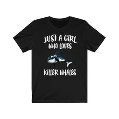 Just A Girl Who Loves Killer Whales Shirt - killer whale print design