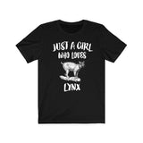 Just A Girl Who Loves Lynx Shirt, Lynx Lover Shirt, Lynx Lover Gift, Lynx Shirt, Lynx Tee, Animal Adult Kids Image 1