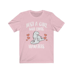 Just A Girl Who Loves Manatees Shirt - manatee print design