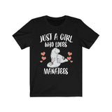 Just A Girl Who Loves Manatees Shirt, Manatee Lover Shirt, Manatee Lover Gift, Manatee Shirt, Manatee Tee, Animal Adult Kids Image 1