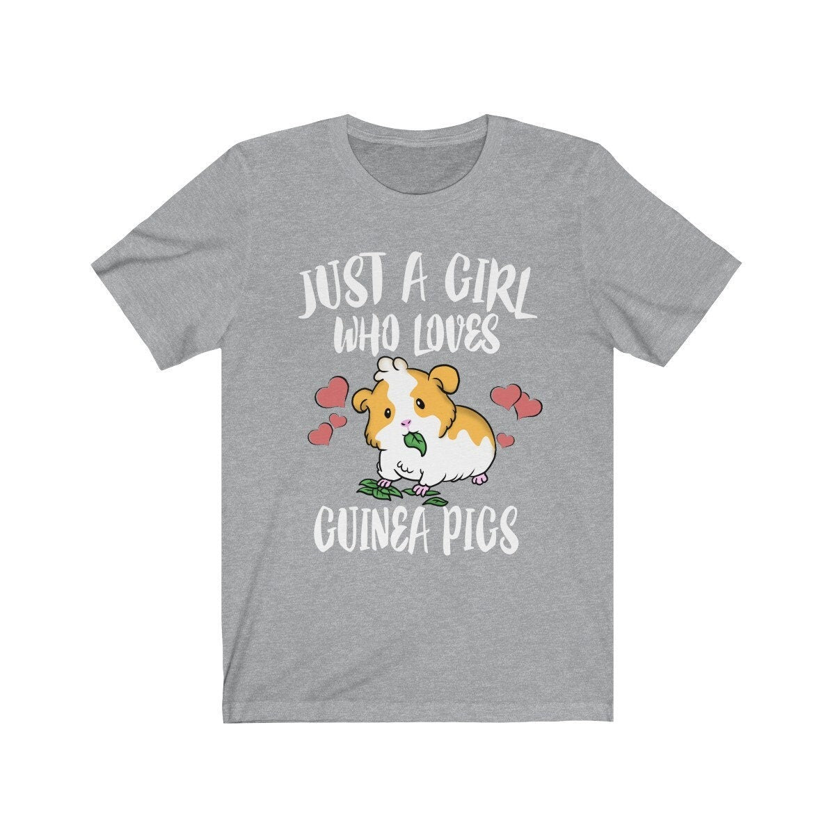 Just A Girl Who Loves Guinea Pigs Shirt, Guinea Pig Shirt, Guinea Pig Lover Gift, Guinea Pig Owner Gift, Animal Adult Toddler Kids T-Shirt Image 2