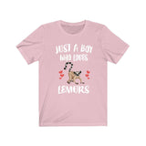 Just A Boy Who Loves Lemurs Shirt, Lemur Lover Shirt, Lemur Shirt, Lemur Lover Gift, Animal Adult Kids T-Shirt Image 4