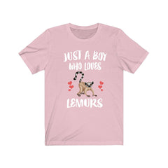 Just a boy who loves lemurs Madagascar endemic primate lover tee