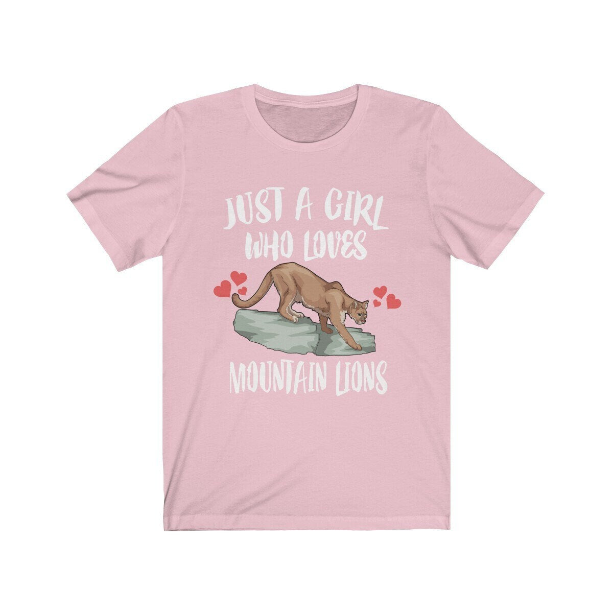 Just A Girl Who Loves Mountain Lions, Mountain Lion Lover Shirt, Cougar Lover Gift, Mountain Lion Shirt, Cougar Tee, Animal Adult Kids Image 3