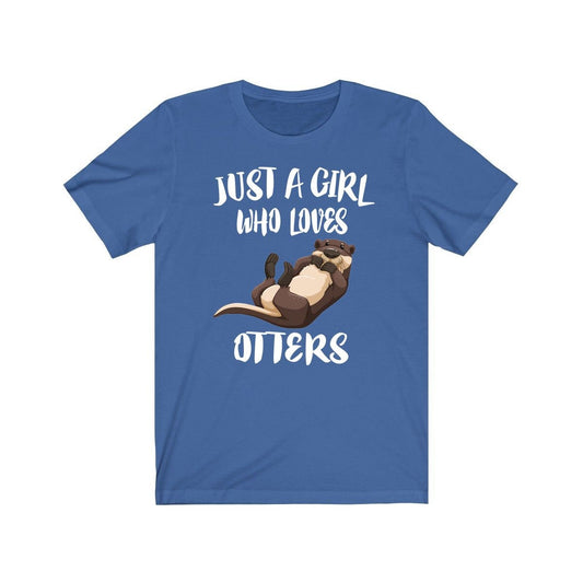 Just a girl who loves otters playful aquatic mammal lover tee