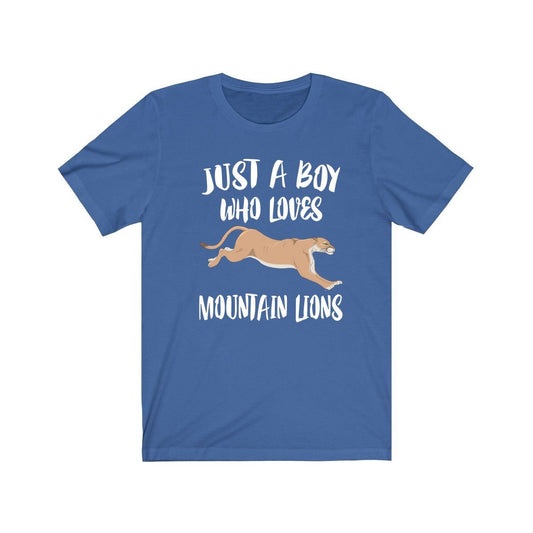 Just A Boy Who Loves Mountain Lions Shirt, Mountain Lion Lover Shirt, Mountain Lion Shirt, Cougar Lover Gift, Animal Adult Kids T-Shirt Image 2