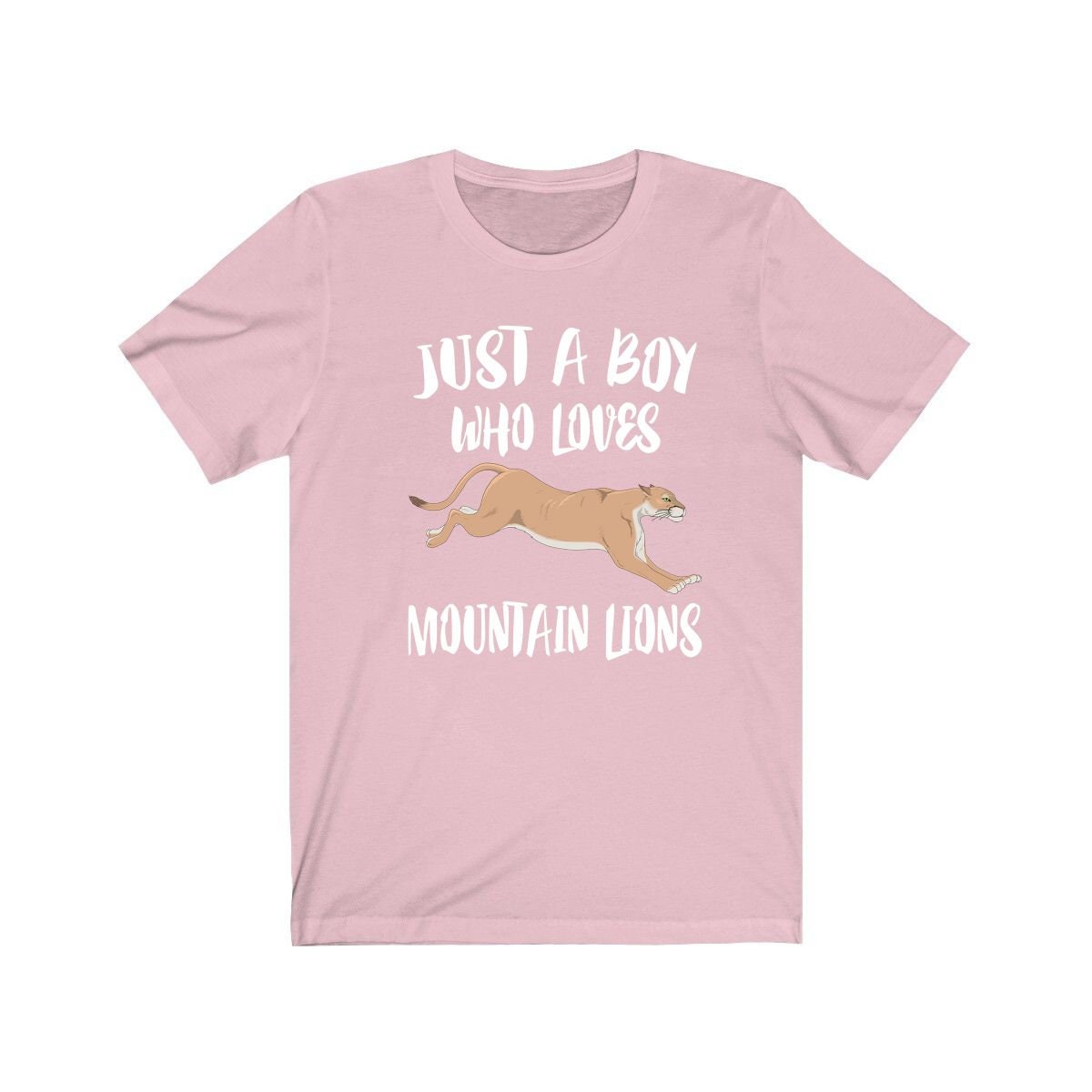 Just A Boy Who Loves Mountain Lions Shirt, Mountain Lion Lover Shirt, Mountain Lion Shirt, Cougar Lover Gift, Animal Adult Kids T-Shirt Image 4