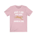 Just A Boy Who Loves Mountain Lions Shirt, Mountain Lion Lover Shirt, Mountain Lion Shirt, Cougar Lover Gift, Animal Adult Kids T-Shirt Image 4