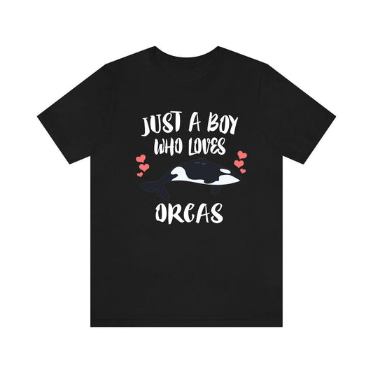 Just A Boy Who Loves Orcas Whales Shirt, Orca Lover Shirt, Orca Shirt, Whale Lover Gift, Animal Adult Kids T-Shirt Image 2