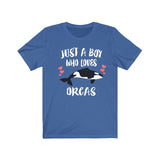 Just A Boy Who Loves Orcas Whales Shirt, Orca Lover Shirt, Orca Shirt, Whale Lover Gift, Animal Adult Kids T-Shirt Image 1