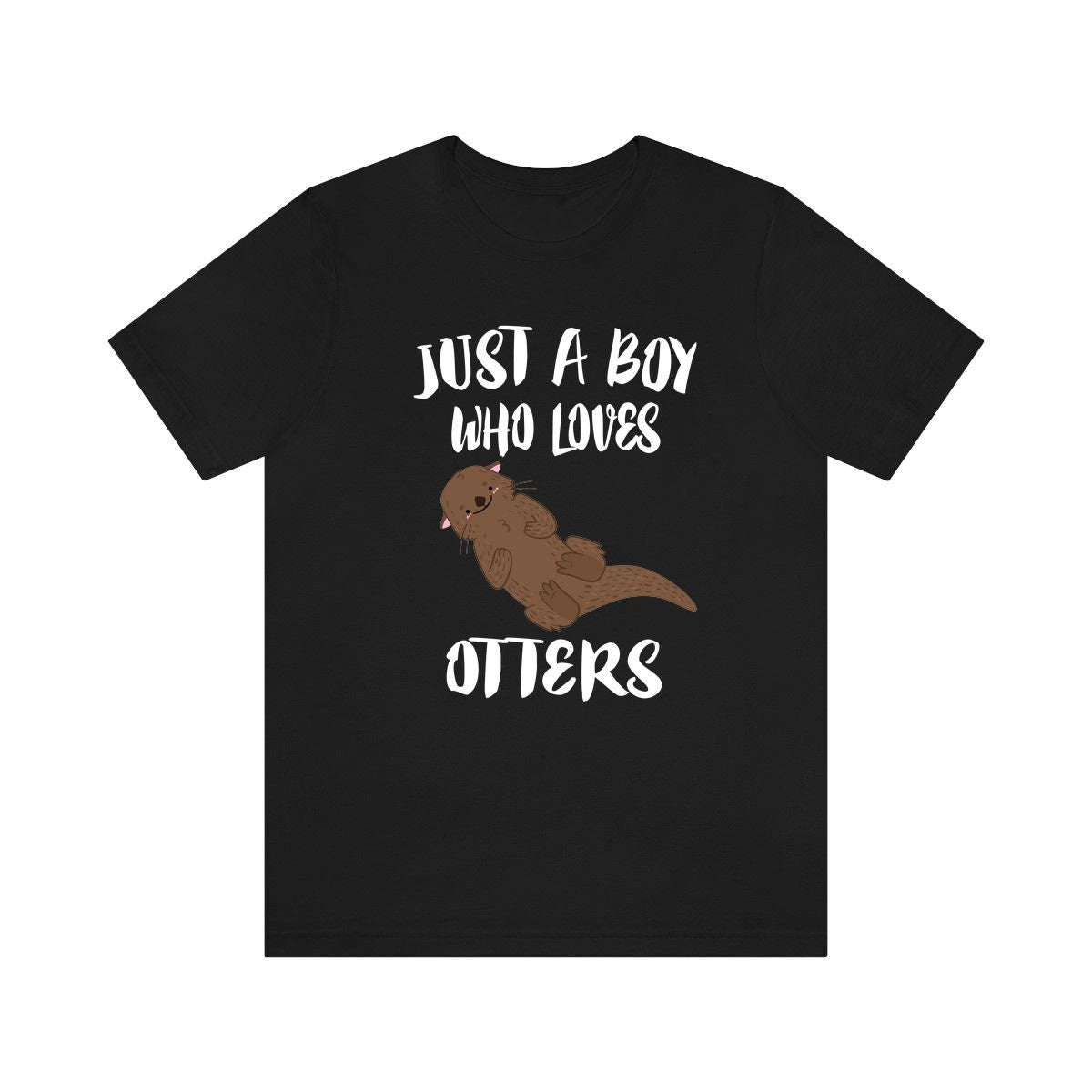 Just A Boy Who Loves Otters Shirt, Otter Lover Shirt, Otter Shirt, Otter Lover Gift, Animal Adult Kids T-Shirt Image 2