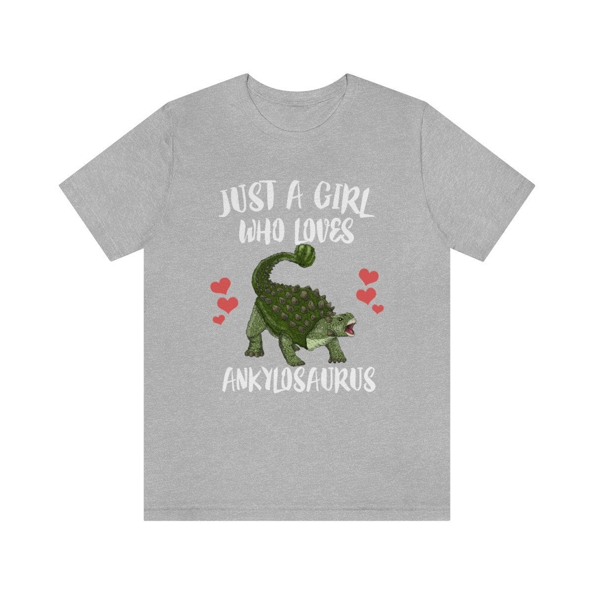 Just A Girl Who Loves Ankylosaurus Dinosaur Shirt, Ankylosaurus Lover Shirt, Dinosaur Lover Gift, Animal Adult Toddler Kids T-Shirt Image 4