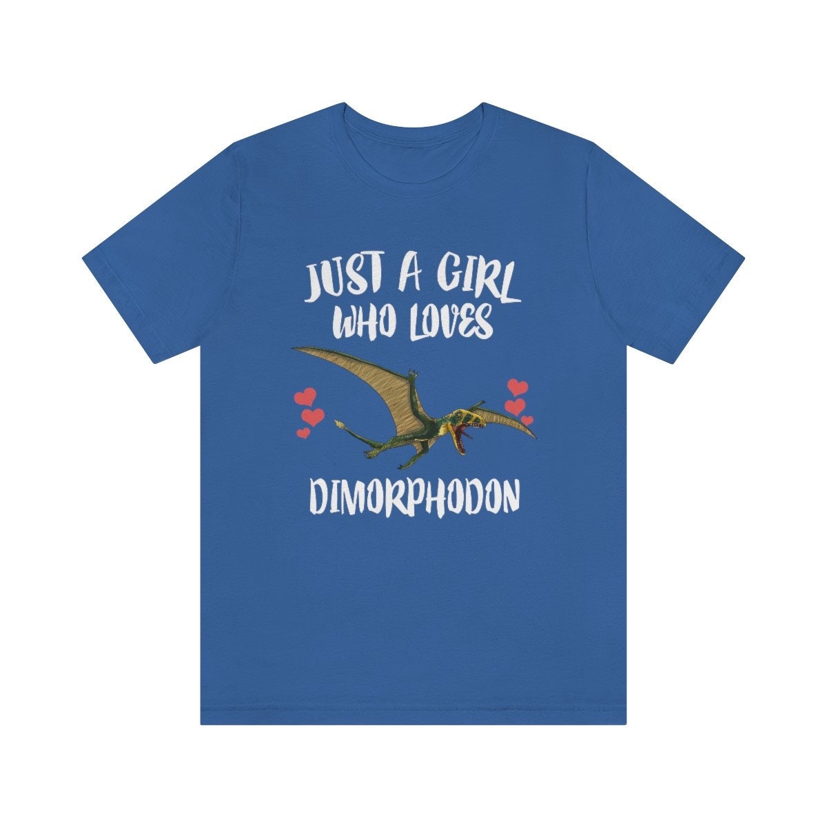 Just A Girl Who Loves Dimorphodon Pterosaur Shirt, Dimorphodon Lover Shirt, Dinosaur Lover Gift, Animal Adult Toddler Kids T-Shirt Image 3