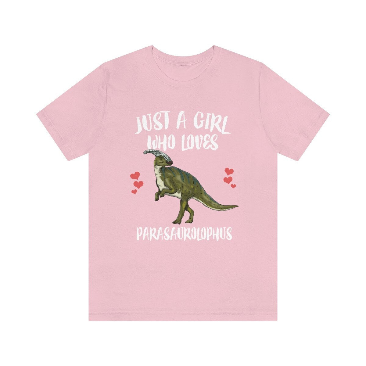 Just A Girl Who Loves Parasaurolophus Shirt, Parasaurolophus Lover Shirt, Dinosaur Lover Gift, Hadrosaurid Animal Adult Toddler Kids T-Shirt Image 4