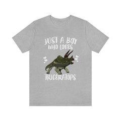 Just A Boy Who Loves Triceratops Shirt - Triceratops print design