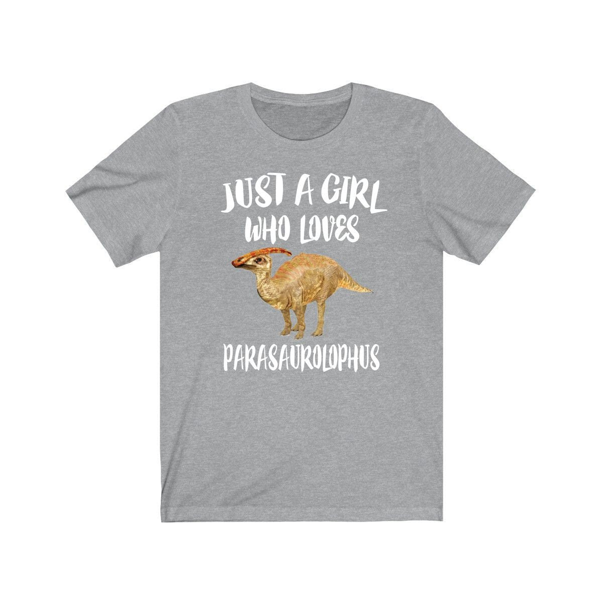 Just A Girl Who Loves Parasaurolophus Dinosaur  Shirt, Dinosaur Lover Shirt, Dinosaur Lover Gift, Dinosaur Shirt, Animal Adult Kids Image 2