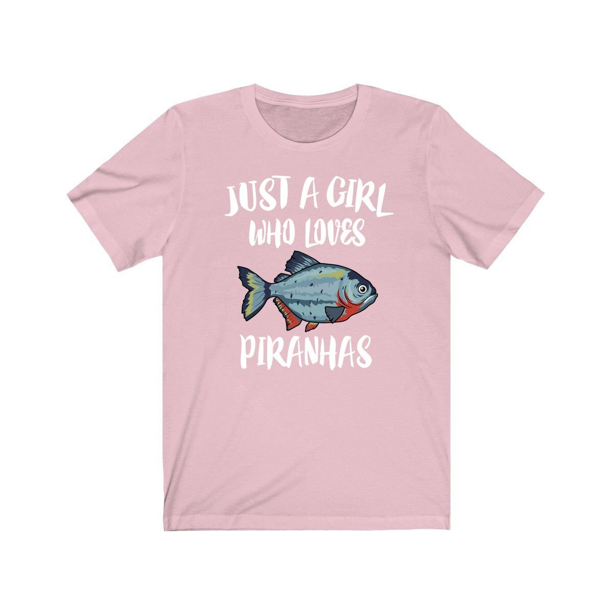 Just A Girl Who Loves Piranhas Fish Shirt, Piranha Lover Shirt, Piranha Lover Gift, Piranha Shirt, Piranha Tee, Animal Adult Kids Image 3