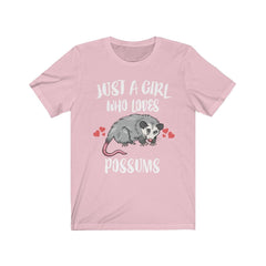 Just A Girl Who Loves Possums Shirt - possum print design