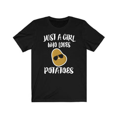 Just A Girl Who Loves Potatoes Shirt - potato print design