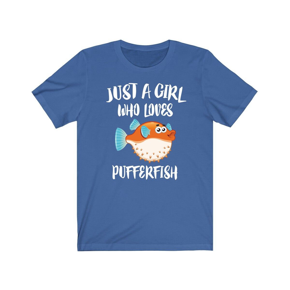 Just A Girl Who Loves Pufferfish Fish Shirt, Pufferfish Lover Shirt, Pufferfish Lover Gift, Pufferfish Shirt, Pufferfish, Animal Adult Kids Image 4