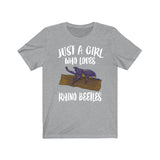 Just A Girl Who Loves Rhino Beetles Shirt, Rhino Beetle Lover Shirt, Rhino Beetle Lover Gift, Rhino Beetle Shirt, Animal Adult Kids Image 1