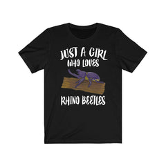 Just A Girl Who Loves Rhino Beetles Shirt - rhino beetle print design